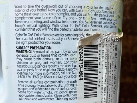 TIL Sherwin-Williams paint samples are not real paint