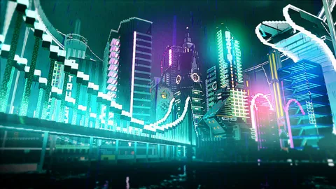 My long going Cyber City Project in Minecraft