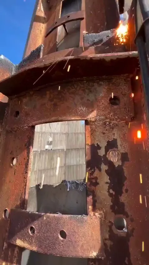 front row seat at a building destruction