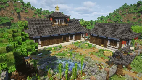 Ultimate Realistic Japanese Survival Base – Full Compound Build in Minecraft