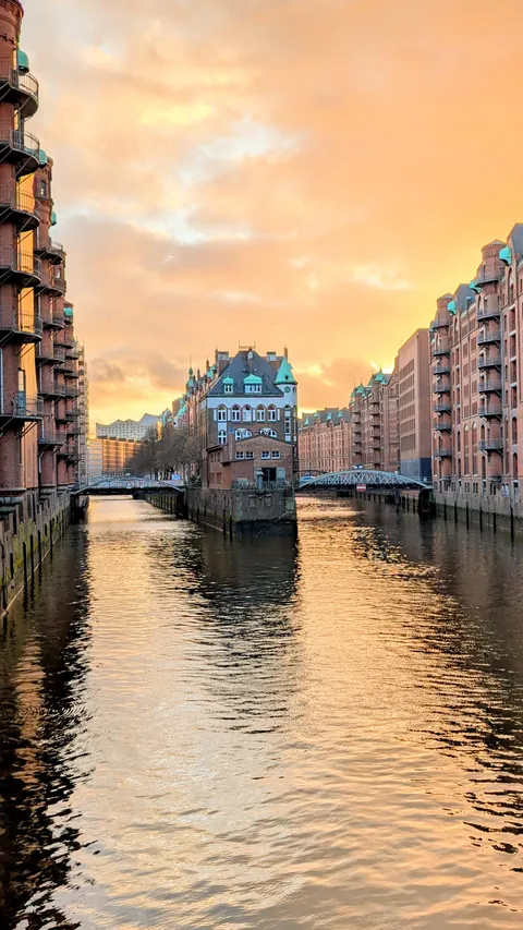 Sunset in Hamburg