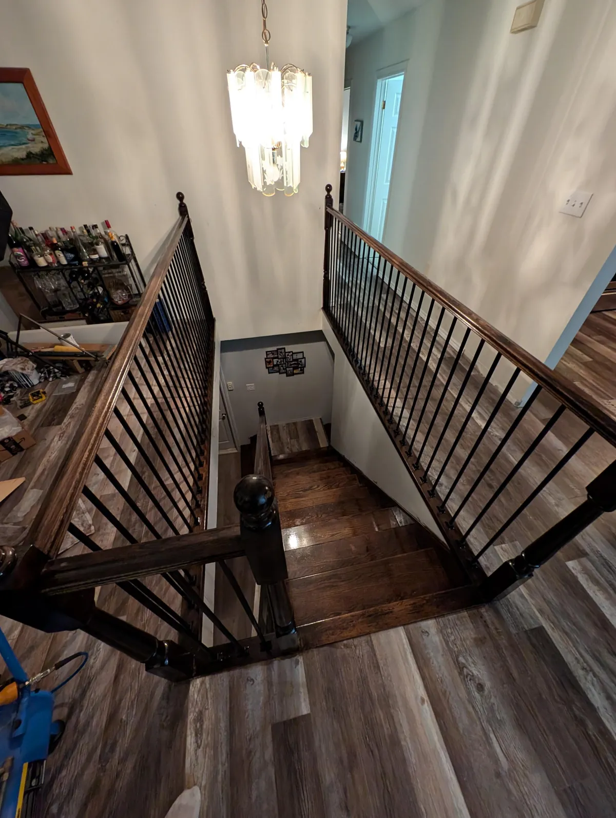 Re-did my stairs after removing carpet 
