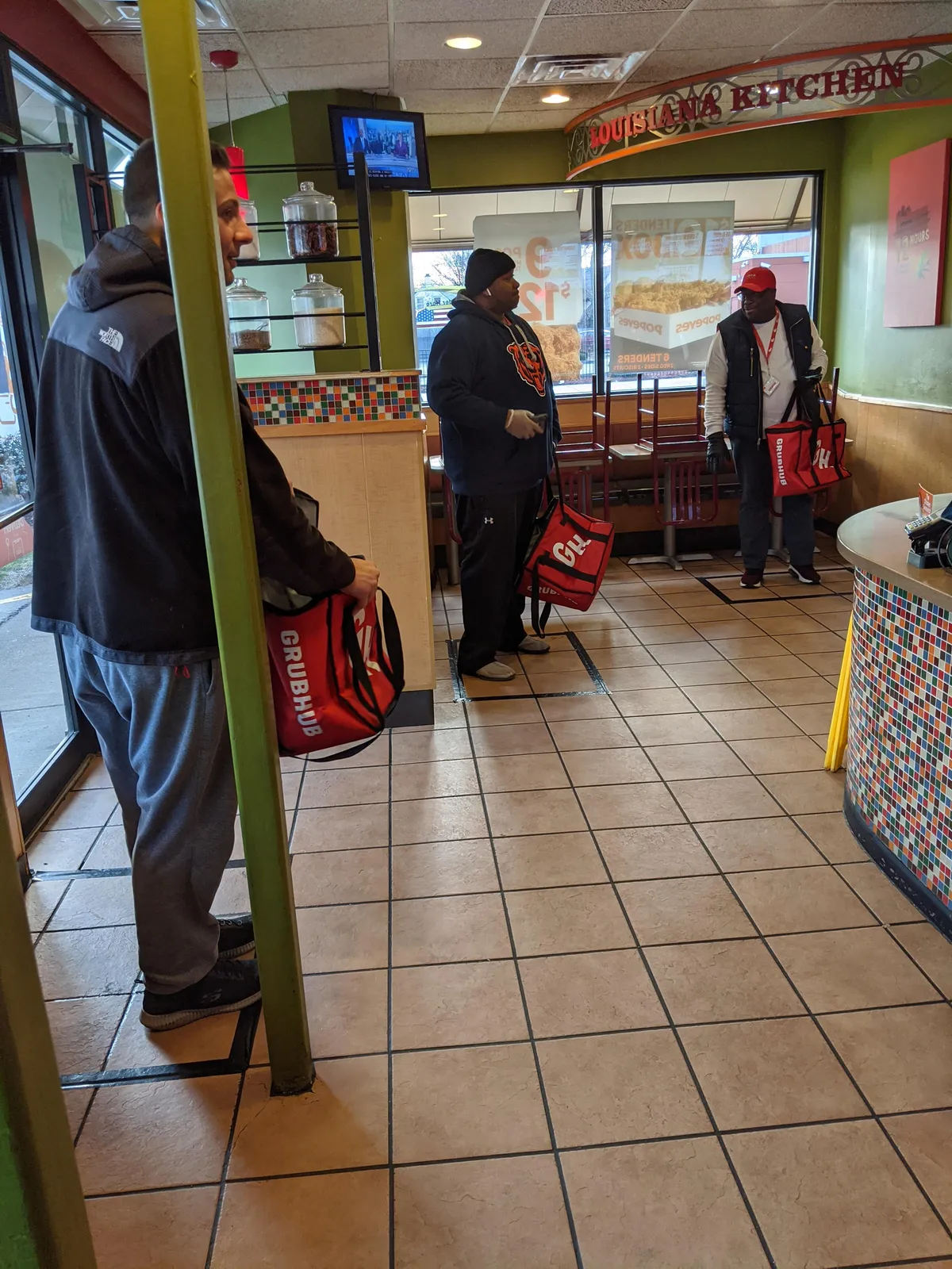 Delivery drivers on the front lines; wish us well.