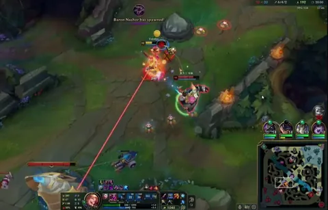 Movement outplay with clicks shown