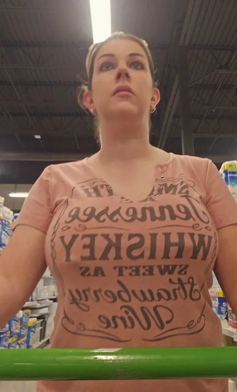 Milf with 34Fs out shopping