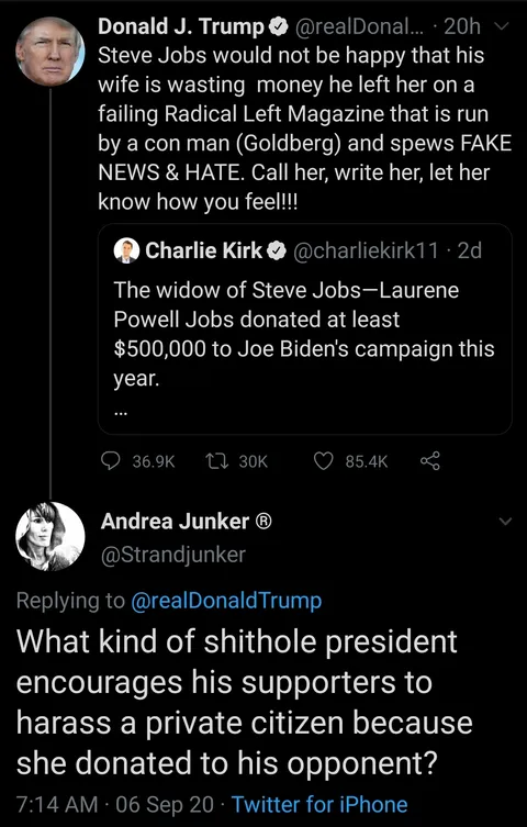 Does he think this is a game of limbo? How low can you go Mr. President?