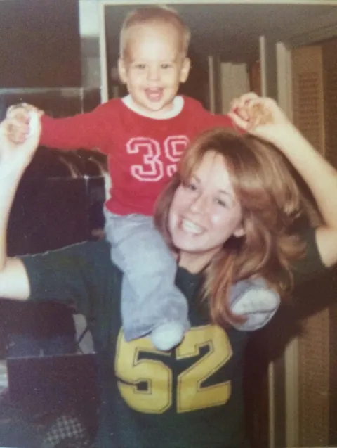 Me, my mom and my forehead 1977