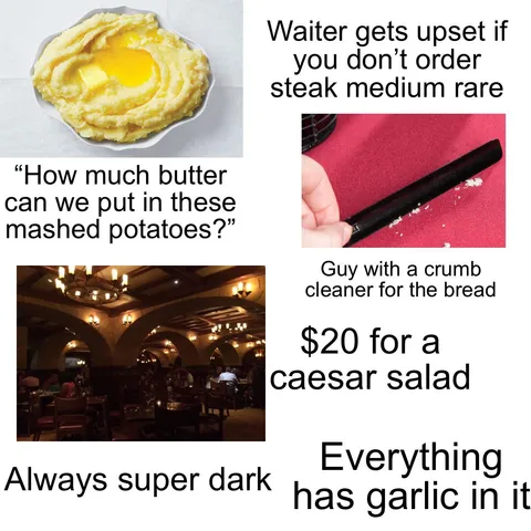 Fancy steakhouse starterpack