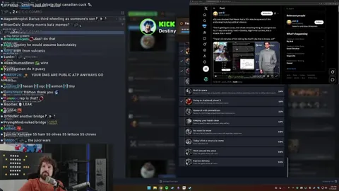 Destiny on xQc's "react to a react to a react"
