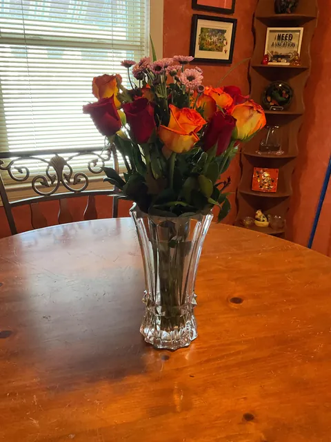 My neighbor dropped off flowers for my birthday!