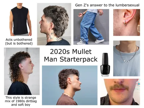 2020s Mullet Man Starterpack