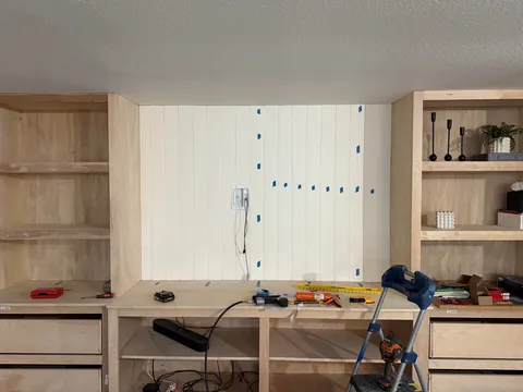 Built this over the longest ‘weekend project’ ever. Finally finished my first set of built-ins in my home!