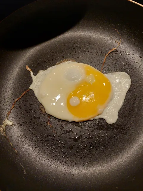 My fried egg looks like a yin yang symbol