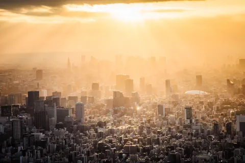 ITAP of a Sunset in Tokyo