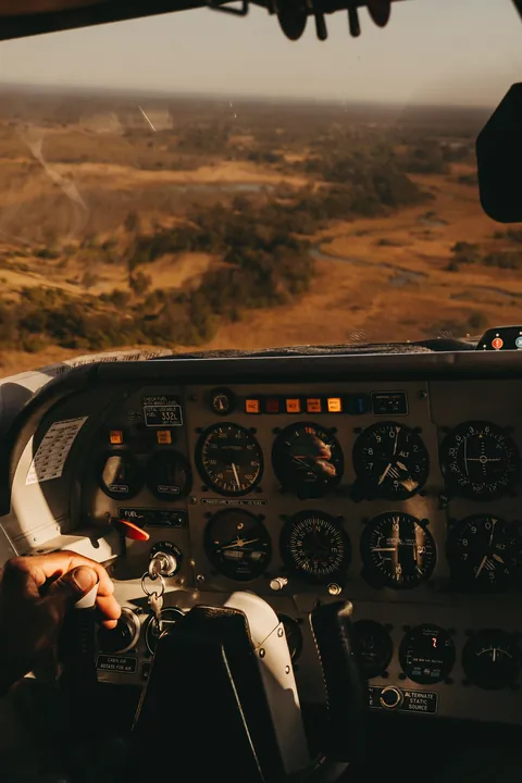 Took a scenic flight over the Okavango Delta in Botswana