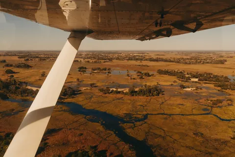 Took a scenic flight over the Okavango Delta in Botswana