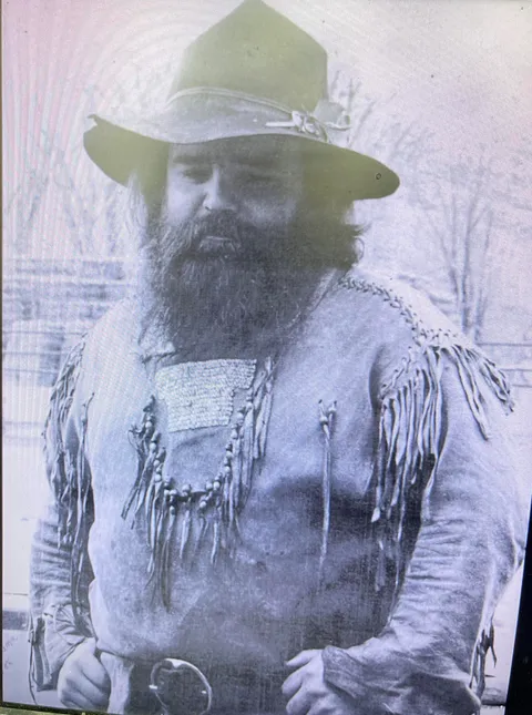 My great uncle, a hunting guide in the Rocky Mountains in the 1970s.