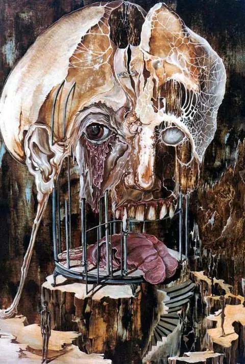 Deterioration of Mind Over Matter, Acrylic Painting by Otto Rapp, 1973.