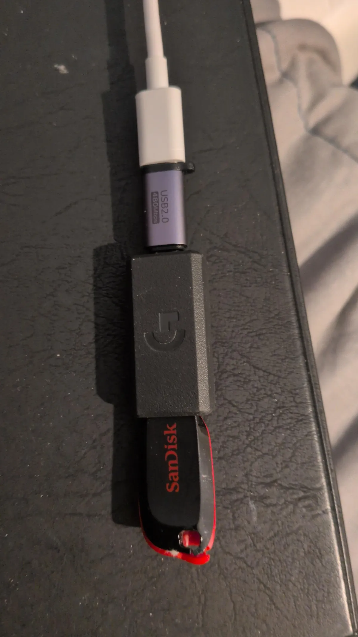 When you need to connect a usb drive to your phone to download windows for a newly built PC.