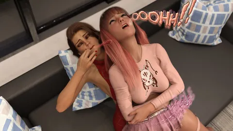 TakeOverTember Day 28: Slime Possession (Comic: House Guest) - The red slime is having a VERY productive day! Not only giving birth to a pink offspring, but snatching this family and being able to swap around whenever it wants!