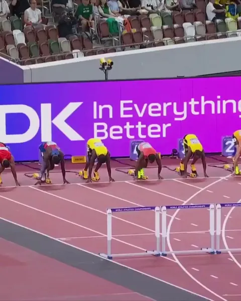 American Cordell Tinch, who 9 months ago was selling cell phones, is now a world champion after winning gold in the 110mH in Tokyo. His time was 12.99s