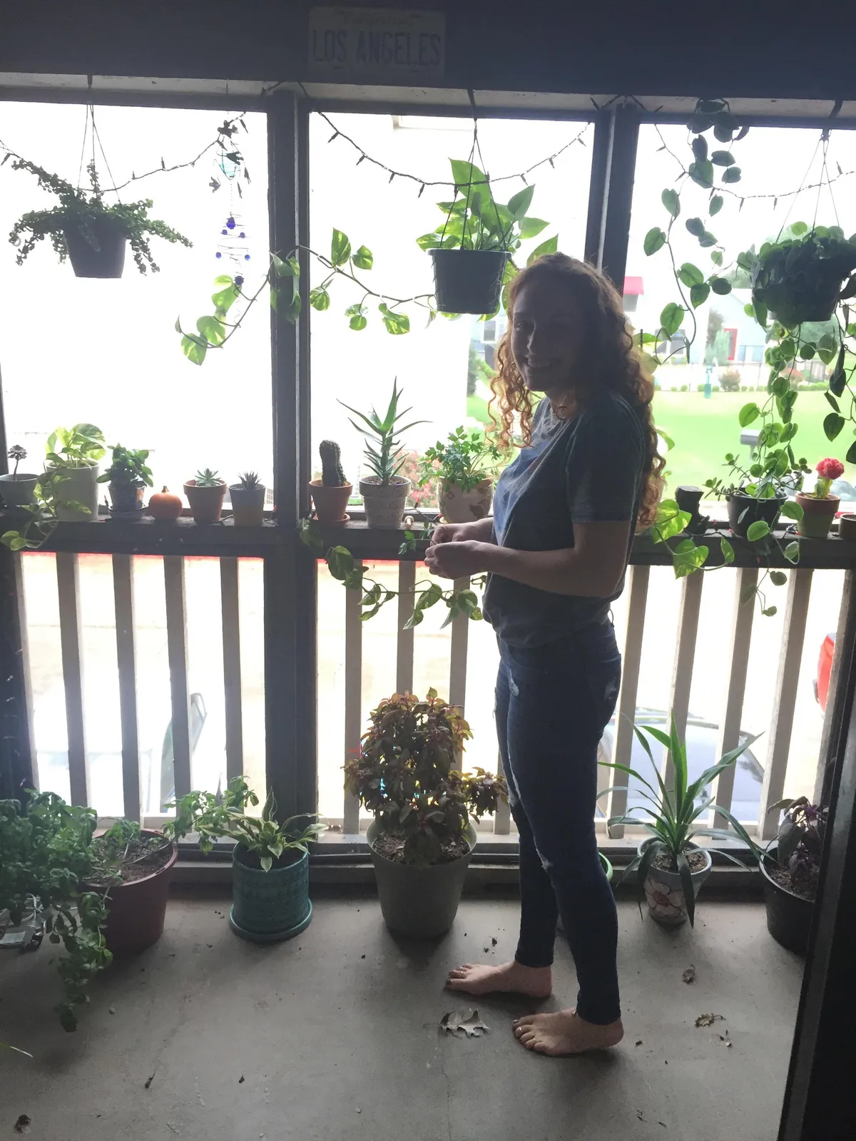 My girl is super proud of her apartment garden ❤️