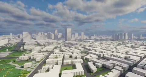 I managed to ingest OpenStreetMap data into Minecraft to make realistic cities with true heights, road networks, sideways, parks, etc