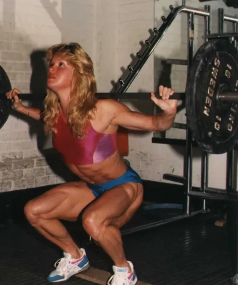 Olympic and commonwealth hurdle athlete, Wendy Jeal (aka "the woman with the steel legs") training for the 1988 Seoul games.