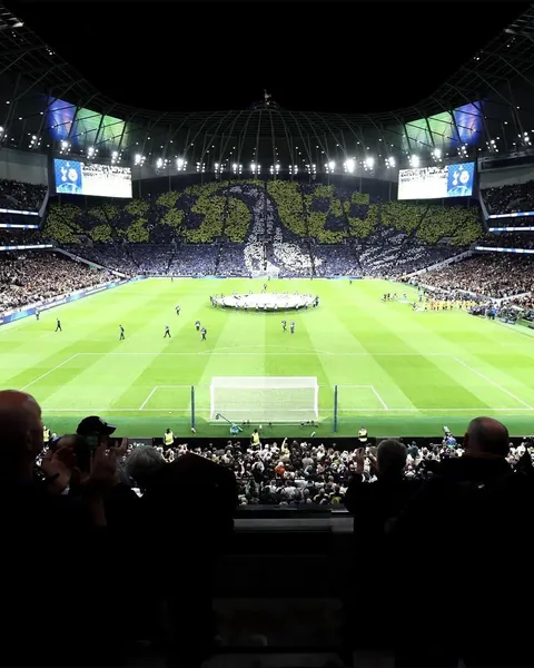 Spurs Tifo marking the start of their UCL camapaign