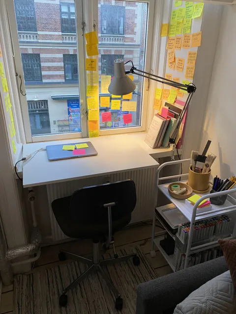 My tiny cozy windowsill home office