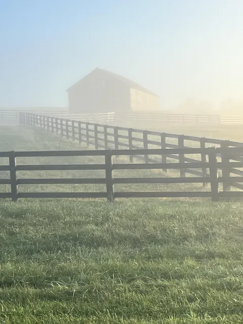 ITAP of a barn at sunrise