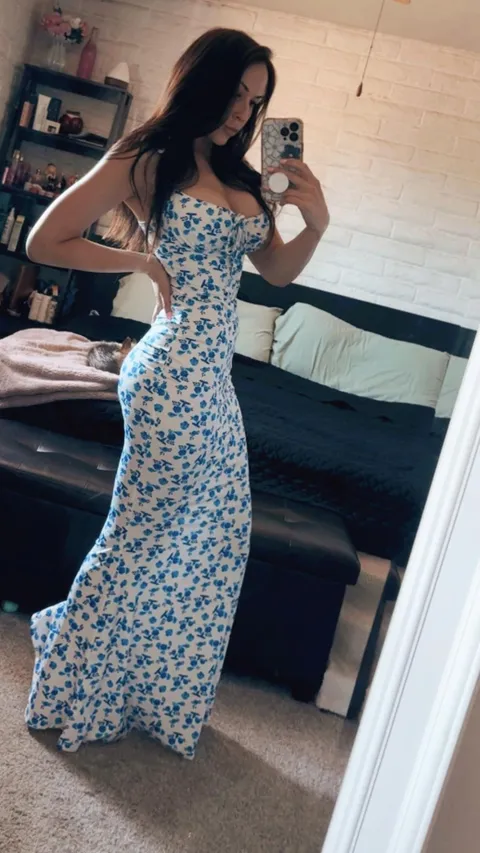 This dress is almost as tight as my…