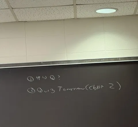 How my professor writes on the board