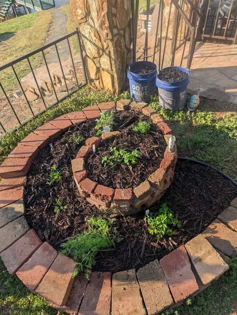 Wife tasked me to build an Herb Spiral with a 0$ budget