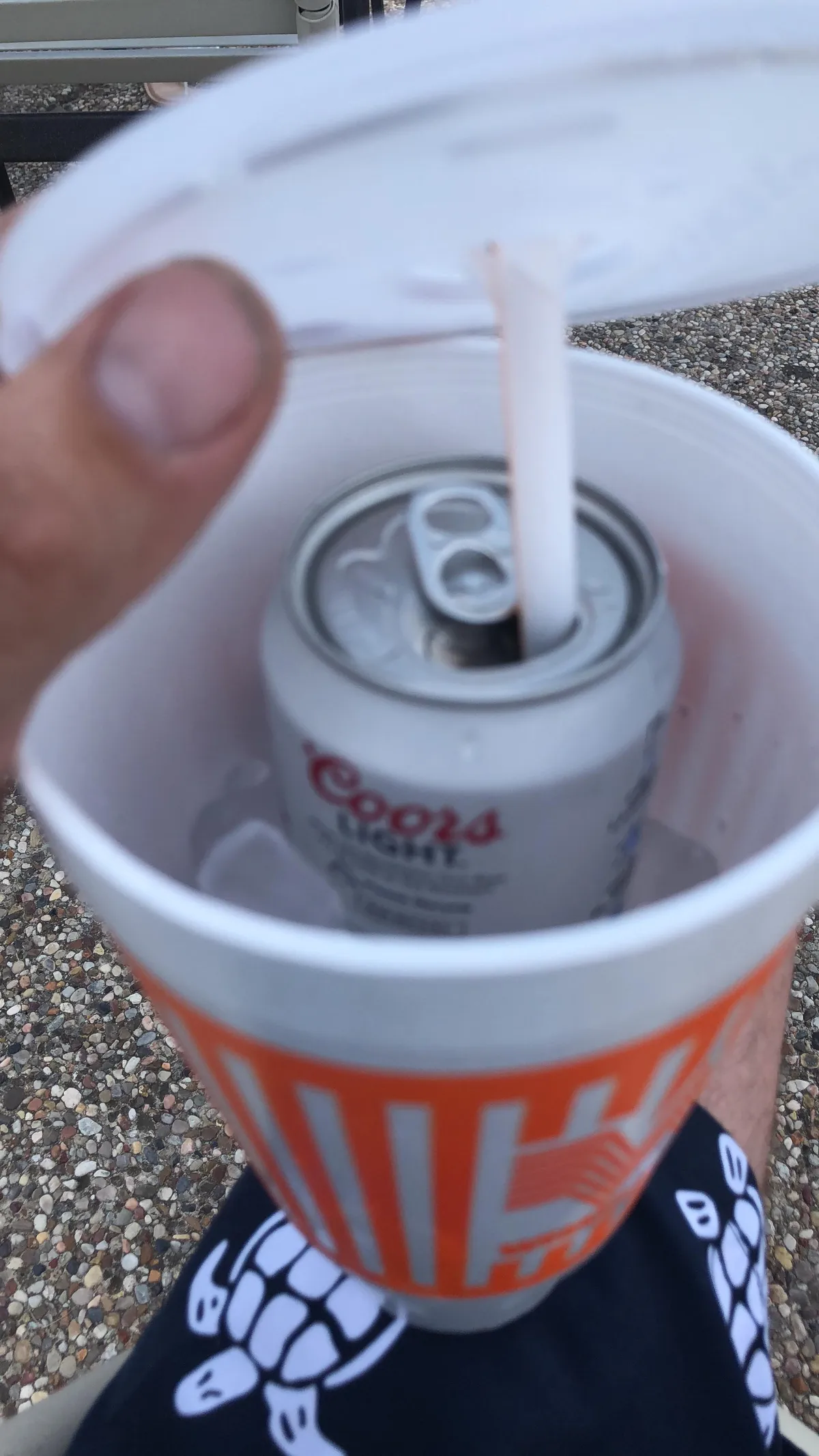 Local pool doesn’t allow alcohol, so I bring water