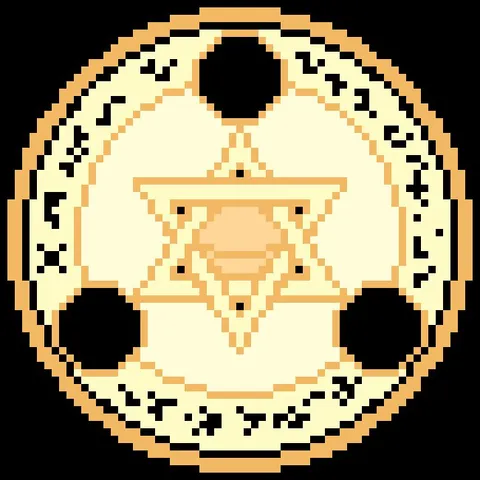 I'm new to pixel art, this was my attempt at making a spell wheel, any tips to improve it?