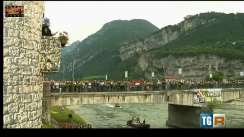The Tonca is an event in Trento, Italy, where every 19th of June a ceremonial jury sentences the local politician that committed the year's worst blunder to be locked in a cage and dunked in the river