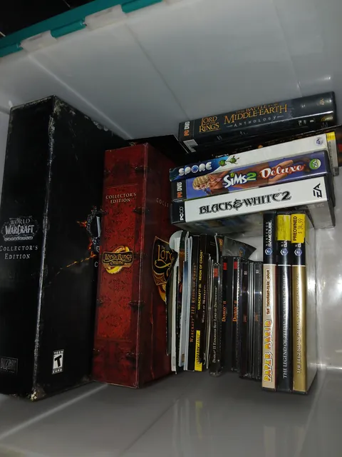 Digging for Christmas lights, found an old trove.