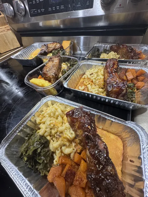 [homemade] soul food and sticky ribs