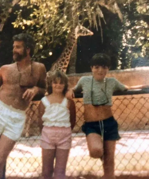 Me, my Sister and my Dad at LA Zoo in 1985