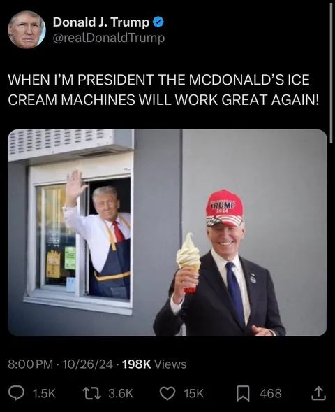Trumps gonna meme himself into the Presidency again 