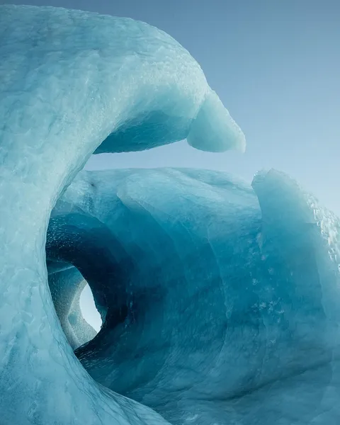 [OC] Frozen Iceberg in a Glacial Lagoon, Iceland [1080 x 1350]