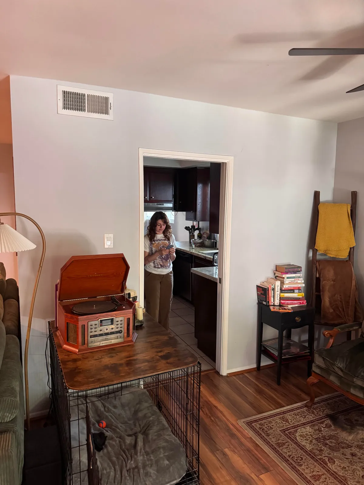 Built custom bookshelves by cutting and faceting ikea shelves together (before and after)