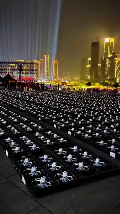 What a drone show starting looks like.