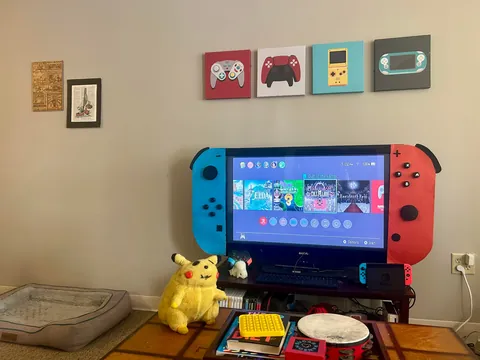 I made my TV into a giant Nintendo switch!