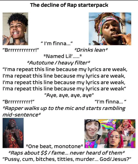 Modern rap starterpack