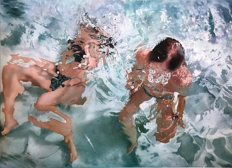 Sábado, Marcos Beccari, watercolor, 2018