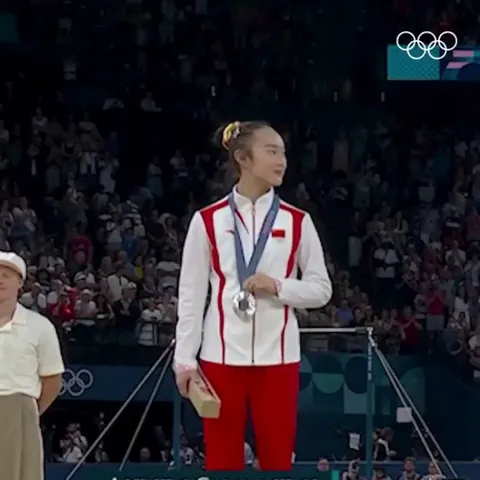 Her reaction was one of the sweetest moments at the Olympics. 😂
