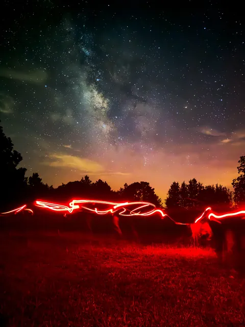 Took these with my IPhone on 30 sec exposure and a red camping light. Right from my front yard.
