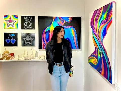 Iridescent Figure, MH (me), Acrylic on Canvas, 2025